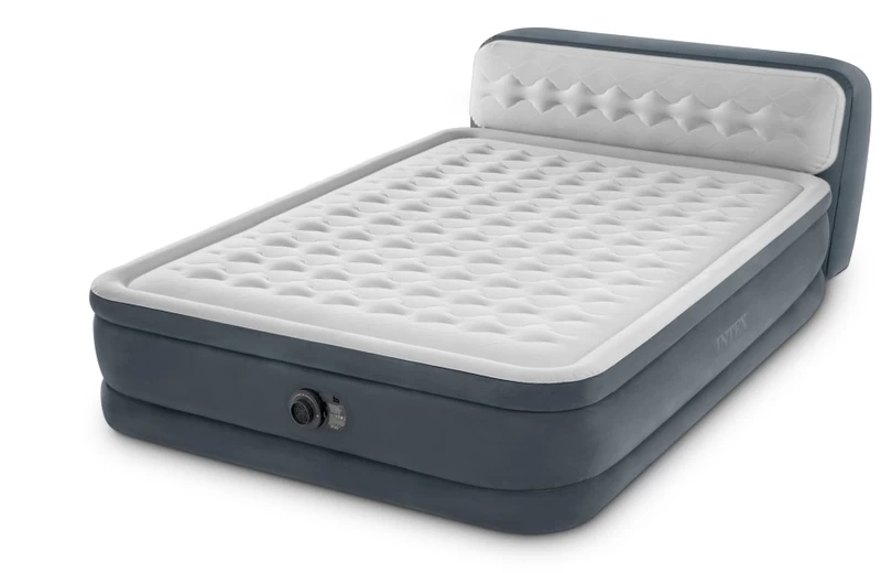 Intex Ultra Plush Headboard Luchtbed - Queensize - Ingebouwde Elektrische Pomp
