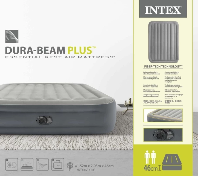 Intex Essential Rest Luchtbed - Queensize - Ingebouwde Elektrische Pomp - Afbeelding 4