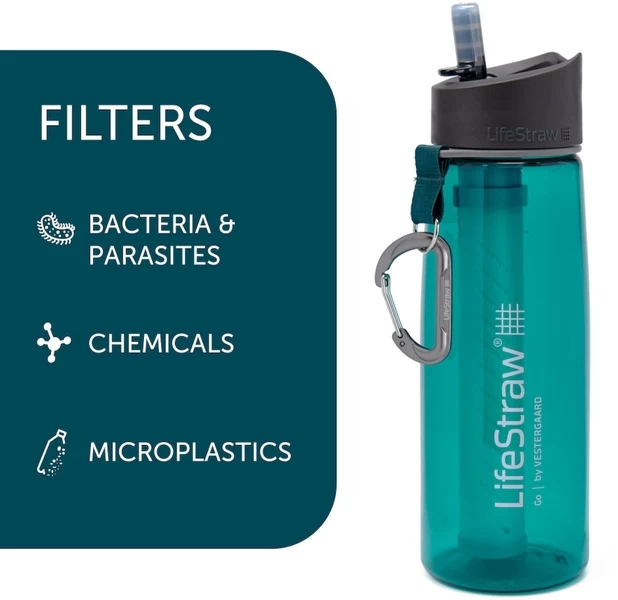 Lifestraw Go Waterfilter Fles - 650 Ml - Groen - Afbeelding 2