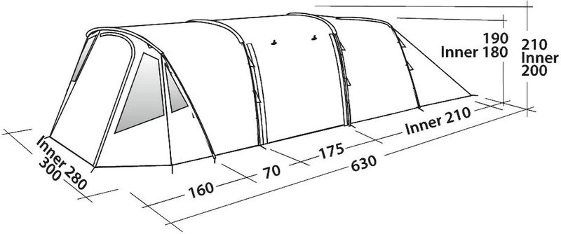 Easy Camp Palmdale 500 LUX Tunneltent - 5 Persoons - Afbeelding 10