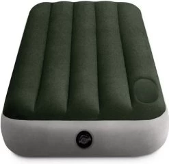 Intex Downy Luchtbed - Eenpersoons - Ingebouwde Voetpomp