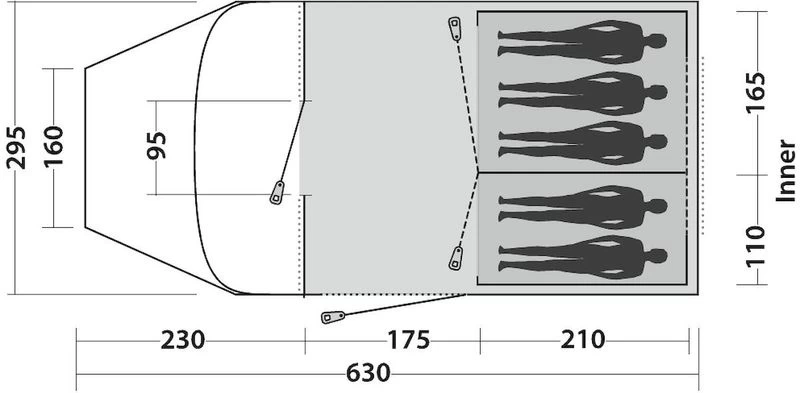 Easy Camp Palmdale 500 LUX Tunneltent - 5 Persoons - Afbeelding 11