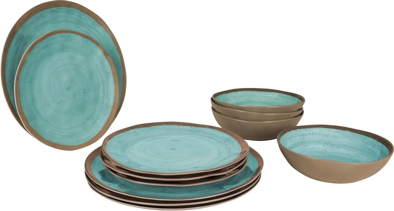 Bo-Camp Halo Melamine Serviesset - 12-delig - Aqua