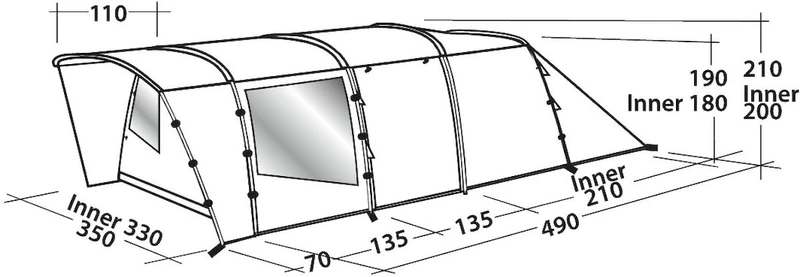 Easy Camp Palmdale 600 Tunneltent - 6 Persoons - Afbeelding 16