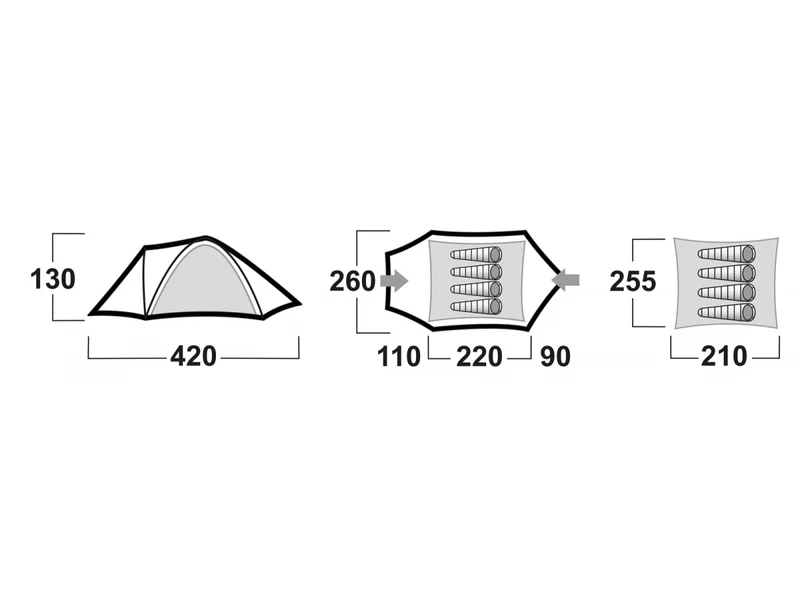 Husky Bizon Koepeltent - 4+ Persoons - Afbeelding 11